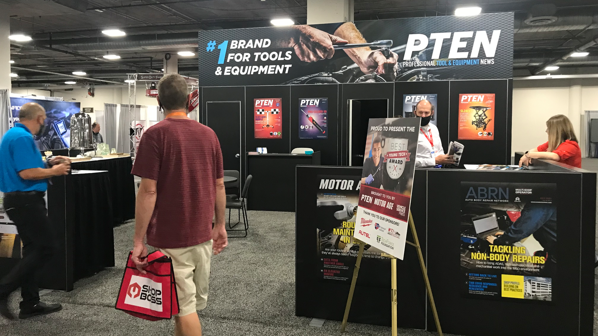 The PTEN and PD booth at AAPEX.