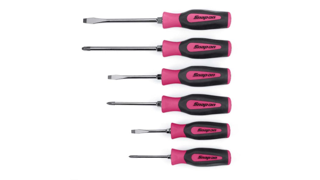 Limited Edition Pink 6pc Combination Instinct Soft Grip Screwdriver