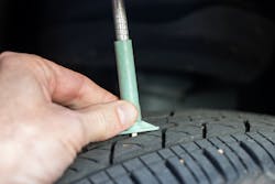 Figure 2- The tire tread depth gauge is an accurate, affordable, and easy-to-use tool for measuring tread depth. Figure 2- The tire tread depth gauge is an accurate, affordable, and easy-to-use tool for measuring tread depth.