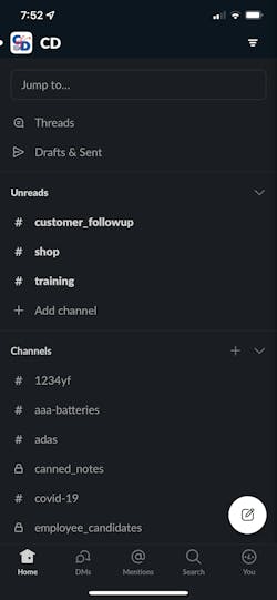 Figure 2 - Slack is a back office communications tool we use. Figure 2 - Slack is a back office communications tool we use.