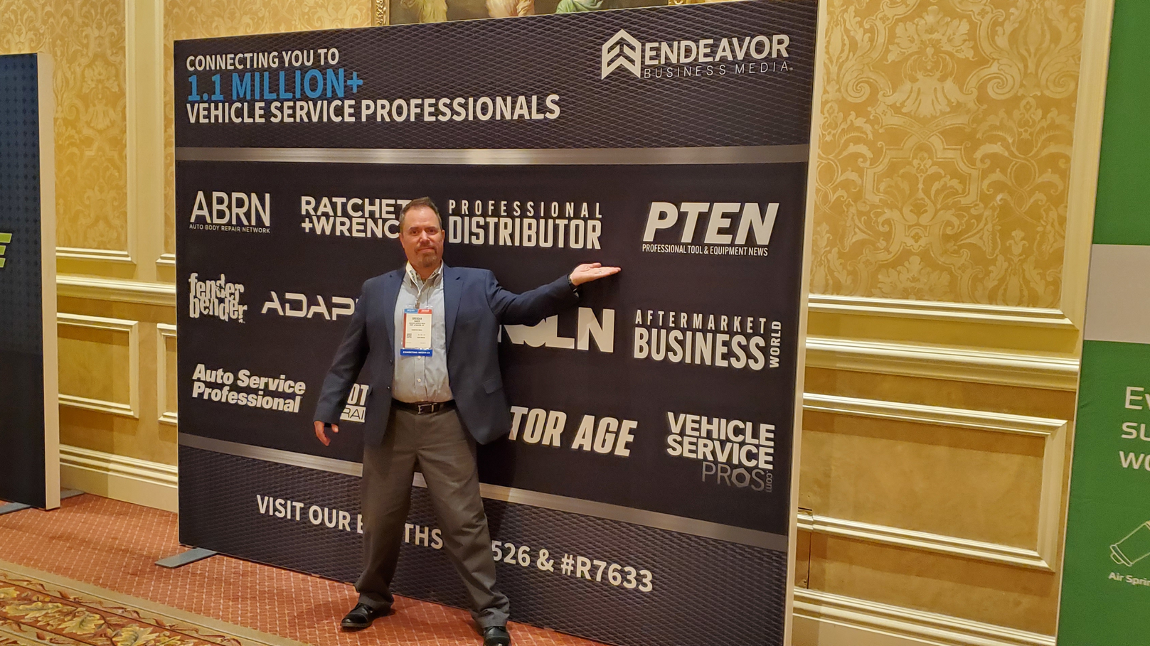 Nice signage at AAPEX. We now serve over 1.1 million auto service pros.