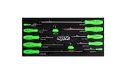 SP Tools USA 12-pc Screwdriver Set with EVA Foam Tray, No. SP34003G SP Tools USA 12-pc Screwdriver Set with EVA Foam Tray, No. SP34003G