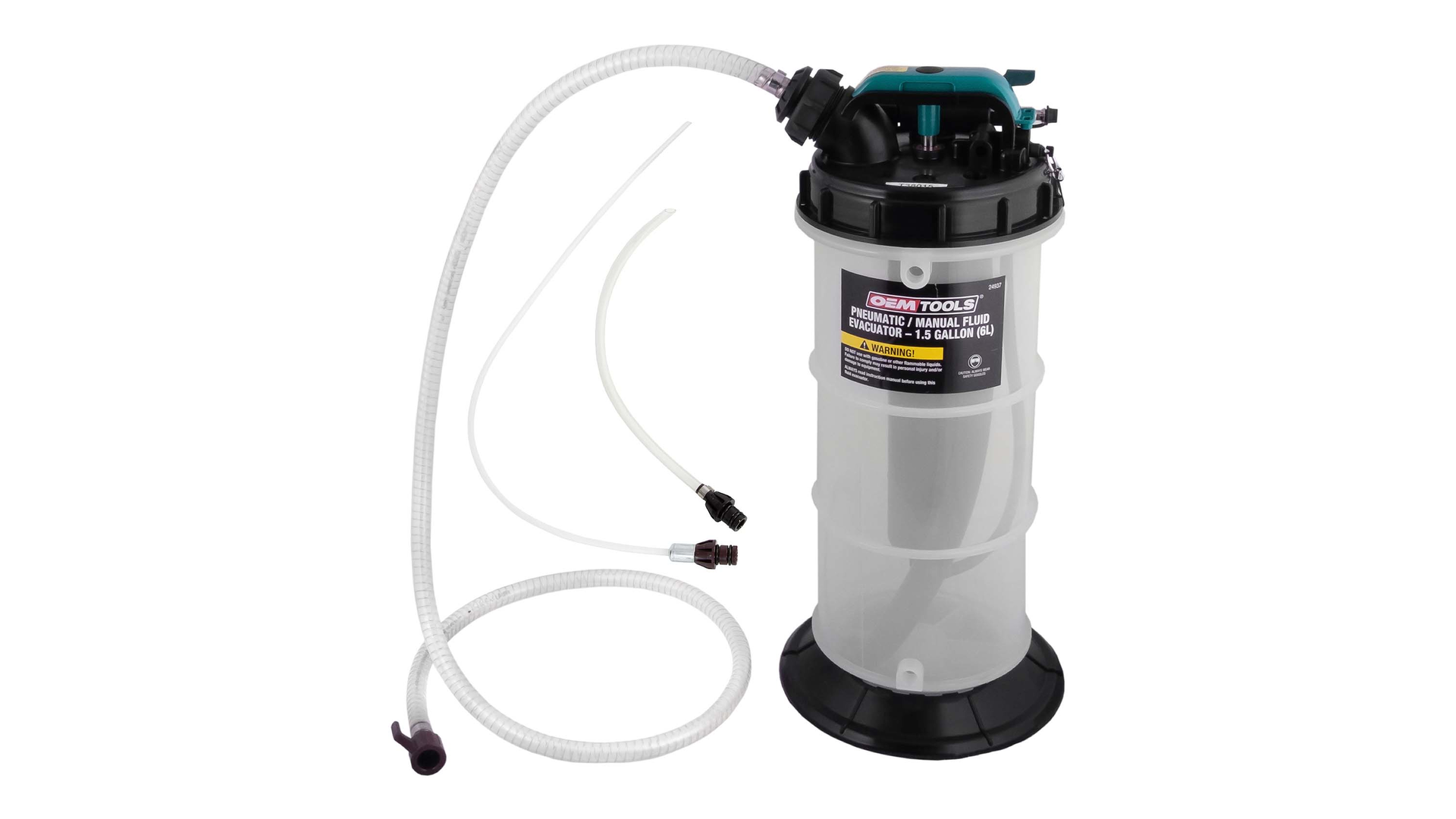 Up Close OEMTOOLS Pneumatic/Manual Fluid Extractor 1.5 Gallon (6L), No