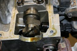 Figure 1- This two-wire, variable reluctance sensor generates an analog voltage output to locate the intake camshaft position on a 2.0L Ford Zetec engine. Figure 1- This two-wire, variable reluctance sensor generates an analog voltage output to locate the intake camshaft position on a 2.0L Ford Zetec engine.