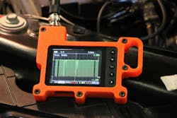 Figure 8- The AESwave uScope provides technicians with the convenience of portability and diverse integrated features and does not require a PC or laptop to display measurements.