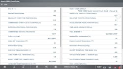 Figure 2- Here is an example of a “freeze frame” snapshot. The number of PIDs stored varies by year, make, and make. Figure 2- Here is an example of a “freeze frame” snapshot. The number of PIDs stored varies by year, make, and make.