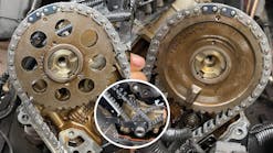 Figure 3- The camshaft timing and trigger wheel indexing are verified to be correct with engine teardown and visual inspection, yet the previous tests show conflicting evidence that the engine is not timed correctly.