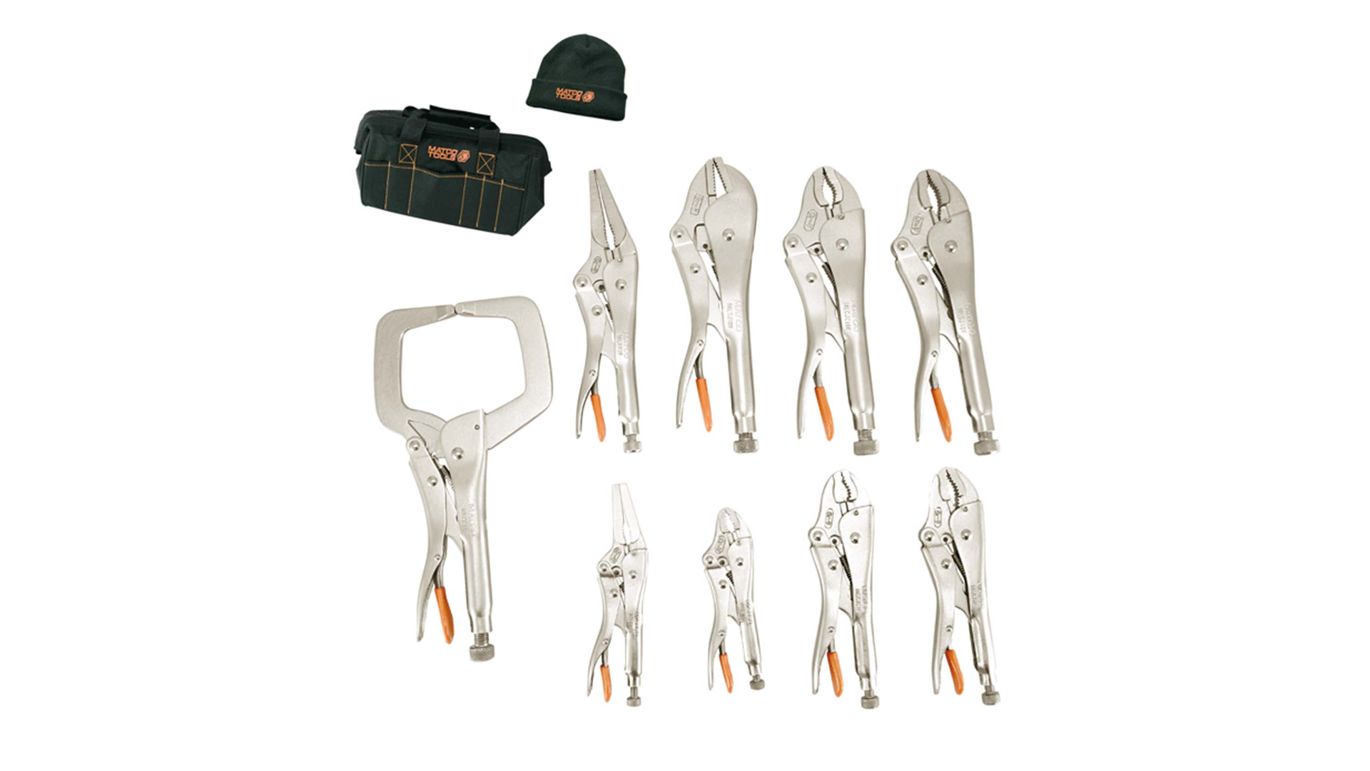 9pc Locking Pliers Set with Beanie and Canvas Bag, No. SLP9M Vehicle