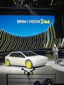 Oliver Zipse, chairman of the board of management of BMW AG, unveiling BMW's i Vision Dee. Oliver Zipse, chairman of the board of management of BMW AG, unveiling BMW's i Vision Dee.