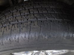 Figure 7- This rotting and cracking is why you should look past the tire tread and scrutinize the entire tire.