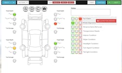 Matched by VIN, the real-time data flow populates alignment status and tire tread depth measurements, instantly documenting the walkaround for advisors and multipoint inspection for technicians. Matched by VIN, the real-time data flow populates alignment status and tire tread depth measurements, instantly documenting the walkaround for advisors and multipoint inspection for technicians.