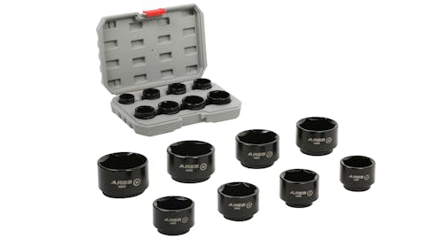 8-pc 3/8" Drive Low Profile Fuel and Oil Filter Socket Set, No. 14001