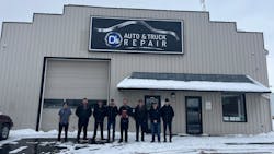 D’s Auto & Truck Repair, in Holland, Mich., is a three-time winner. From l. are Justin Caauwe, Jake Portenga, Tony Meyer, Dave Mastej, Owner Daris DeGroot, Andrew Stewart, Donovan Bursma and Trevor Burie. D’s Auto & Truck Repair, in Holland, Mich., is a three-time winner. From l. are Justin Caauwe, Jake Portenga, Tony Meyer, Dave Mastej, Owner Daris DeGroot, Andrew Stewart, Donovan Bursma and Trevor Burie.