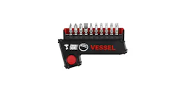 Vessel Tool IMPACT BALL Torsion Bit 10+1-pc Set, No. IB11P02U