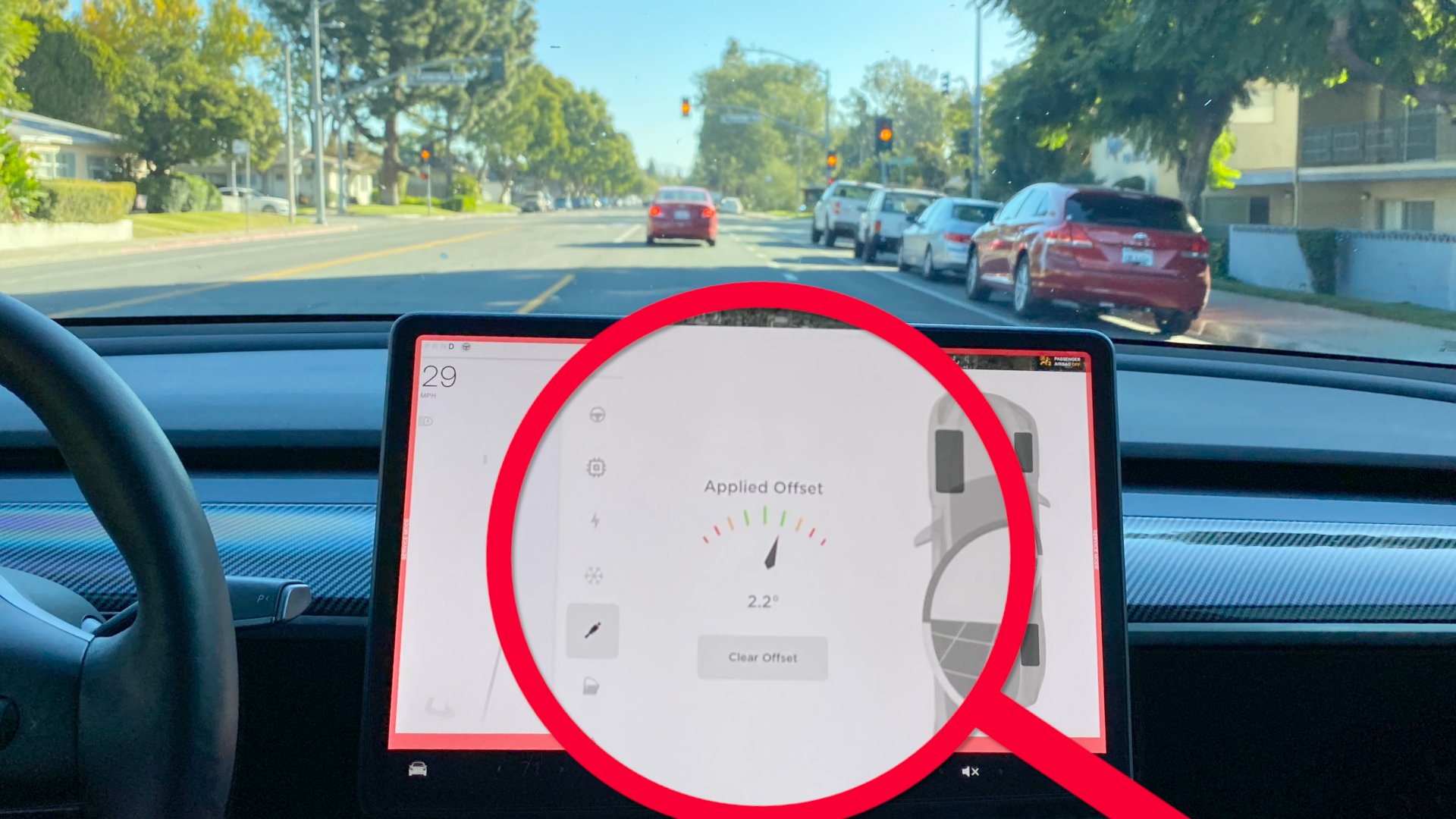 Figure 6 - Tesla wheel alignment offset
