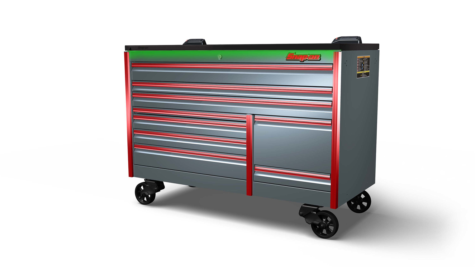 Snap-on 68' Nine-Drawer Double-Bank EPIQ Series Roll Cab with PowerDrawer and SpeeDrawer, No. KETP682ATWHC