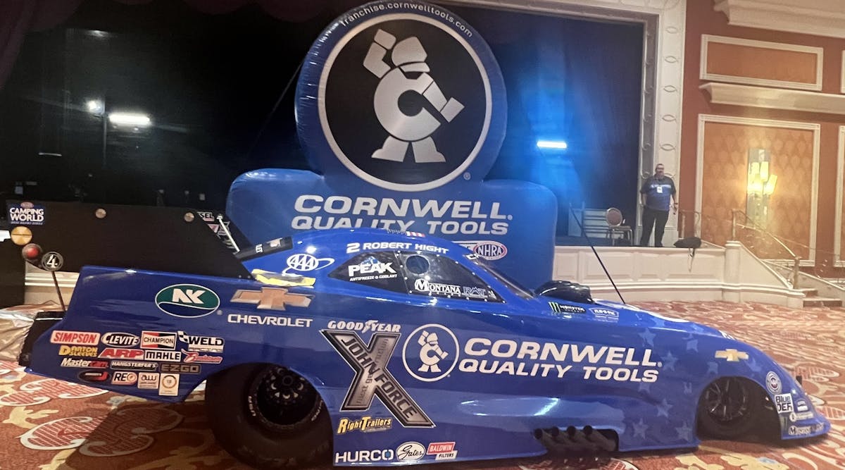 John Force&apos;s Cornwell Tools branded racecar.