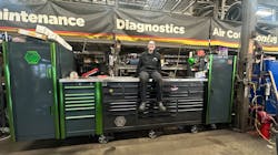 Shortly after inheriting this toolbox setup from her father, Morgan had to add another side locker to keep up with her growing tool collection. Shortly after inheriting this toolbox setup from her father, Morgan had to add another side locker to keep up with her growing tool collection.