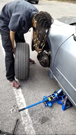 Downs loves the thrill and adrenaline of learning cars. Downs loves the thrill and adrenaline of learning cars.