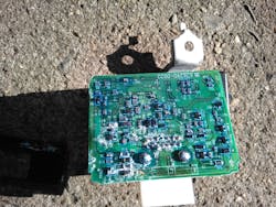 Figure 4- The transponder ECU is covered in corrosion. Figure 4- The transponder ECU is covered in corrosion.