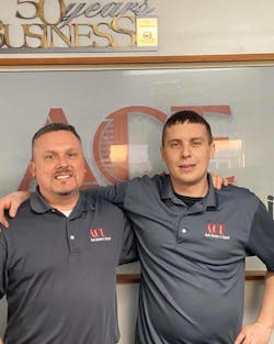 Owner Larry Goff with son Dustin, who plans to take over the business within the next five years. Owner Larry Goff with son Dustin, who plans to take over the business within the next five years.