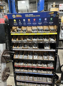 Figure 4 – Napa wheel weight organizer Figure 4 – Napa wheel weight organizer