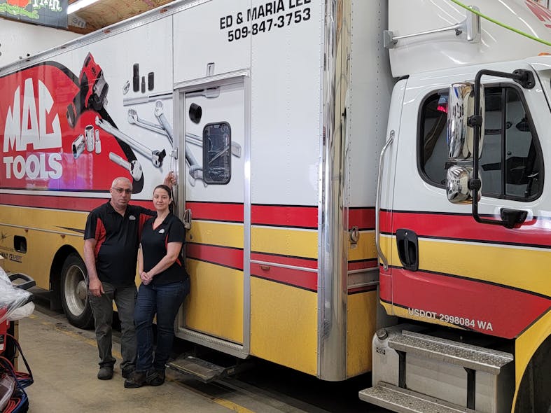 This Mac Tools duo runs their truck all over Spokane, Washington, as well as, out to Airway Heights, Medical Lake, and Cheney.
