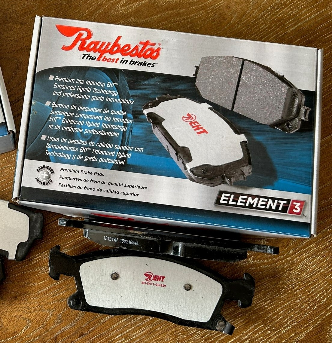 Figure 8- Raybestos Element3 brake pads use a hybrid combination of semi-metallic and ceramic compounds in their friction material.