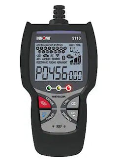 Figure 1- This scan tool from Innova is very functional for the cost of approximately. $200. However, the trade-off for such an inexpensive device is that is serves to provide only basic functions and will not support what is required for professional technicians in most situations.
