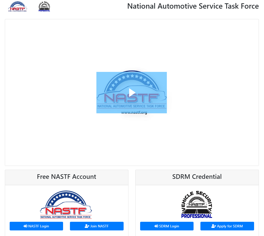 Figure 3- The National Automotive Service Task Force provides a suite for access to almost all manufacturers' websites. It's an easy-to-access resource for factory scan tools and service information.