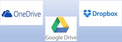 Figure 5- Cloud based storage facilities like these three are a safe, organized and convenient way to secure and archive your captured data. Figure 5- Cloud based storage facilities like these three are a safe, organized and convenient way to secure and archive your captured data.