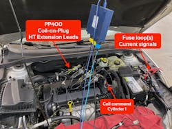 PicoScope connection for examining misfire PicoScope connection for examining misfire