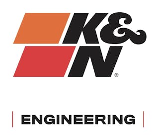 K N Engineering White Logo