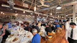 Full table at the Fornos restaurant Monday night. Full table at the Fornos restaurant Monday night.