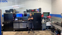 Rojas is constantly cleaning and reorganizing his setup to find what works most efficiently for him. Rojas is constantly cleaning and reorganizing his setup to find what works most efficiently for him.