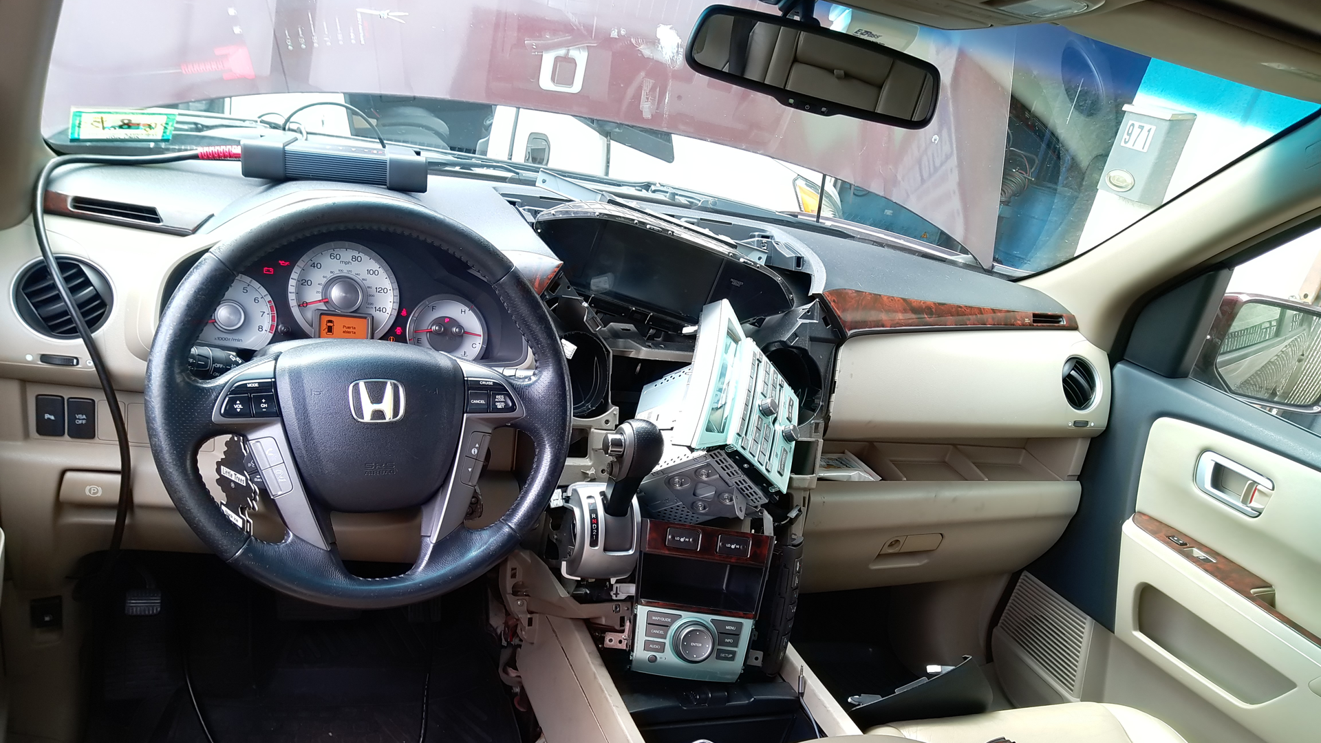 Figure 3- View of the inside of the subject vehicle upon my arrival.