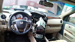 Figure 3- View of the inside of the subject vehicle upon my arrival. Figure 3- View of the inside of the subject vehicle upon my arrival.