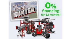 Hunter Engineering offers 0% interest rate for 12 months for Summer Finance Promotion