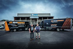 Mike Yarter and Chris Stone both come from backgrounds outside of automotive repair. Mike Yarter and Chris Stone both come from backgrounds outside of automotive repair.