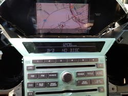 Figure 1- View of the front HVAC module and controls during the initial fault (Temp displays are blank for driver and passenger front). Figure 1- View of the front HVAC module and controls during the initial fault (Temp displays are blank for driver and passenger front).