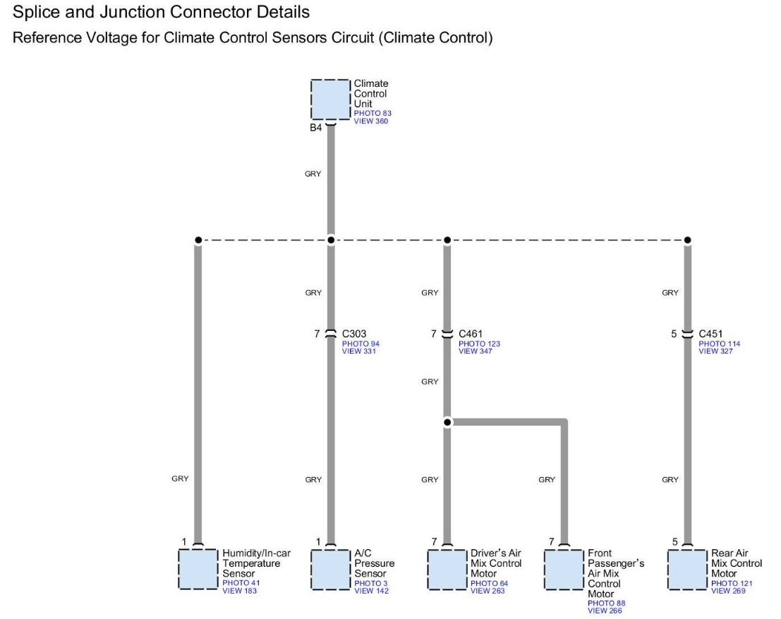 Figure 7- A simplified view of the HVAC 5V reference circuit wiring diagram.