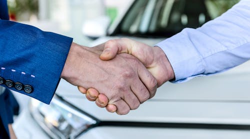 Handshake with car