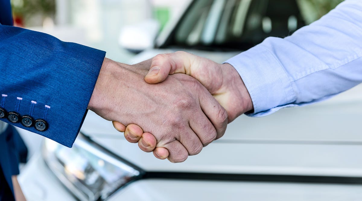 Handshake with car