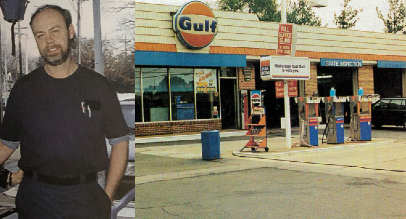 Figure 2- My mentor, Jim Morton, standing alongside one of his three shops, in Philadelphia.