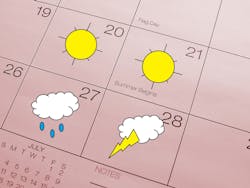 Figure 3- Documenting the daily weather on a calendar is a great asset to your diagnostic approach.