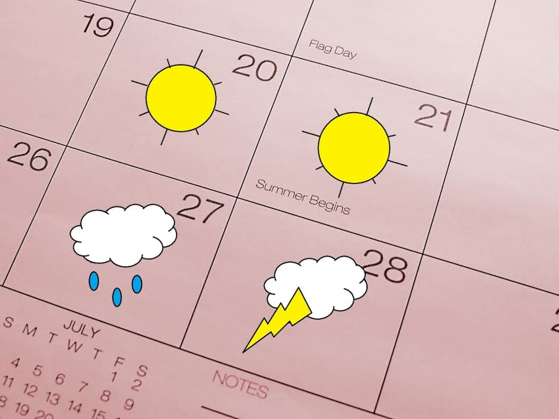 Figure 3- Documenting the daily weather on a calendar is a great asset to your diagnostic approach.