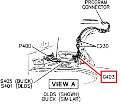 Figure 5- Researching the ground location sparked a question about the vehicle's history. Was it recently in a collision? Figure 5- Researching the ground location sparked a question about the vehicle's history. Was it recently in a collision?