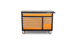 52&apos; 11 Drawer GSX Series Rolling Tool Cabinet with Stainless Steel Worktop, No.83247
