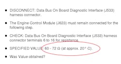 Figure 7 — CAN-Bus Terminal Resistance Checking Figure 7 — CAN-Bus Terminal Resistance Checking