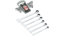 ARES 6-pc 120-Tooth Metric Non-Slip Ratcheting Wrench Set, No. 35021